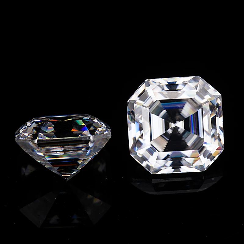 

Clear White Octagon Asscher Cut 5x5mm EF Color Moissanites stone gemstone For Jewelry Rings.