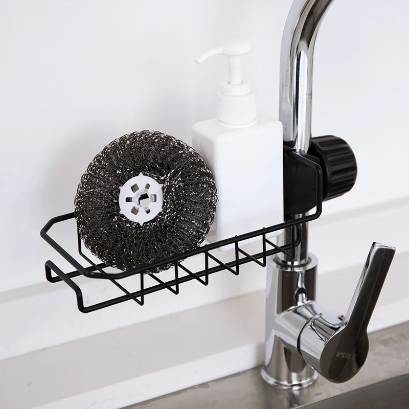 

BathroomDrain Storage Rack Organizer Kitchen Drainage Shelf Dishwashing Sponge Storage Rack Multifunctional