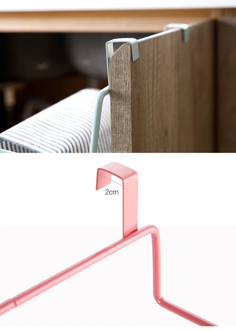 LIYIMENG Towel Rack Hanging Holder Organizer Bathroom Kitchen Door Behind Cupboard HangerB2