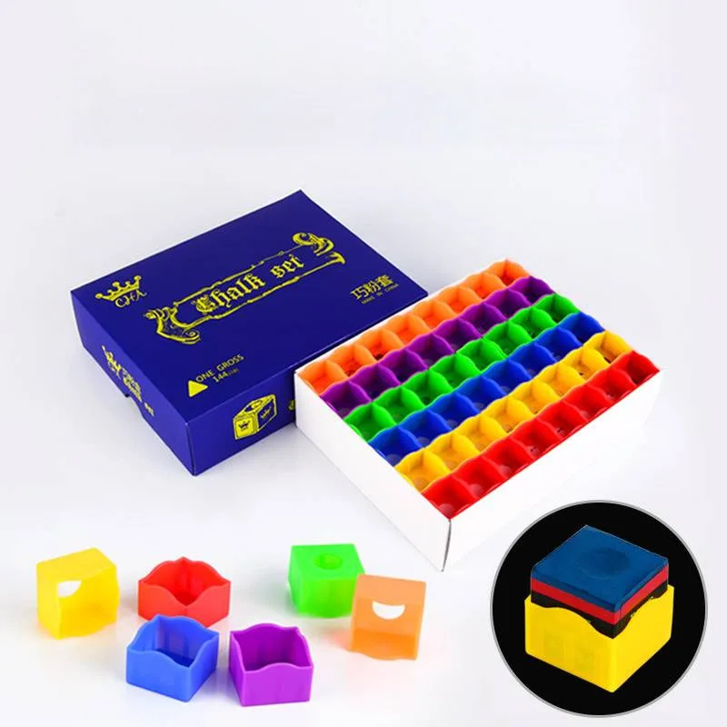 Colorful 144 Pieces Per Box Plastic Billiard Chalk Holder Billiards