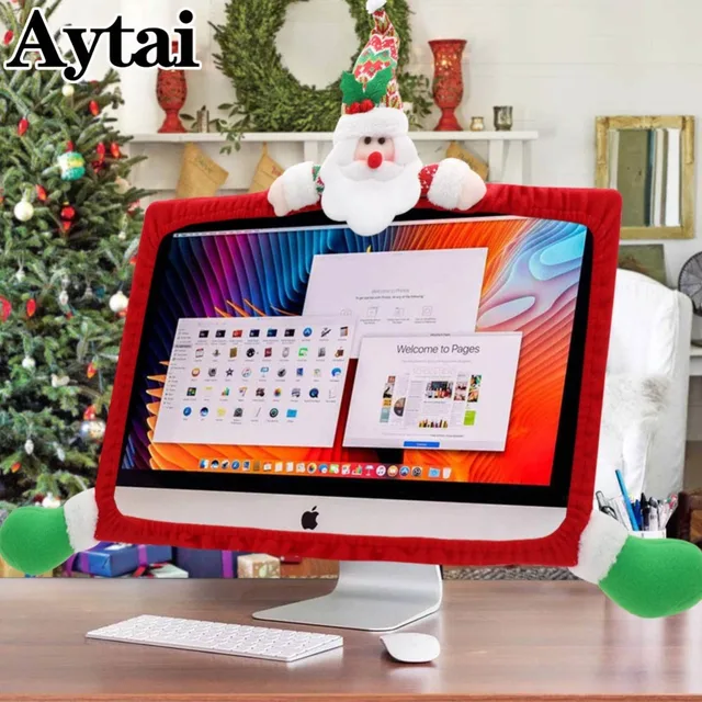 Best Price Aytai 19-27 inch Laptop TV Christmas Computer Cover Decoration Santa Claus Snowman Deer Monitor Screen Protector New Year Decor Best Price Aytai 19-27 inch Laptop TV Christmas Computer Cover Decoration Santa Claus Snowman Deer Monitor Screen Protector New Year Decor