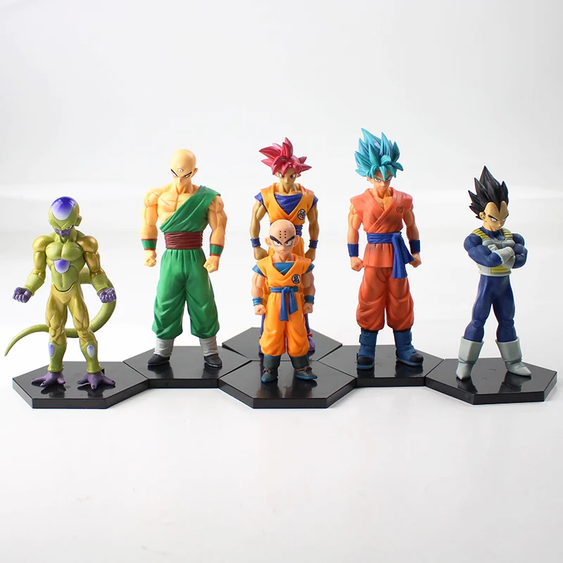 

6pcs/lot Dragon Ball Z Figure Toys Super Saiyan Son Goku Vegeta Freeza Krillin Trunks Figurine PVC Cartoon Doll