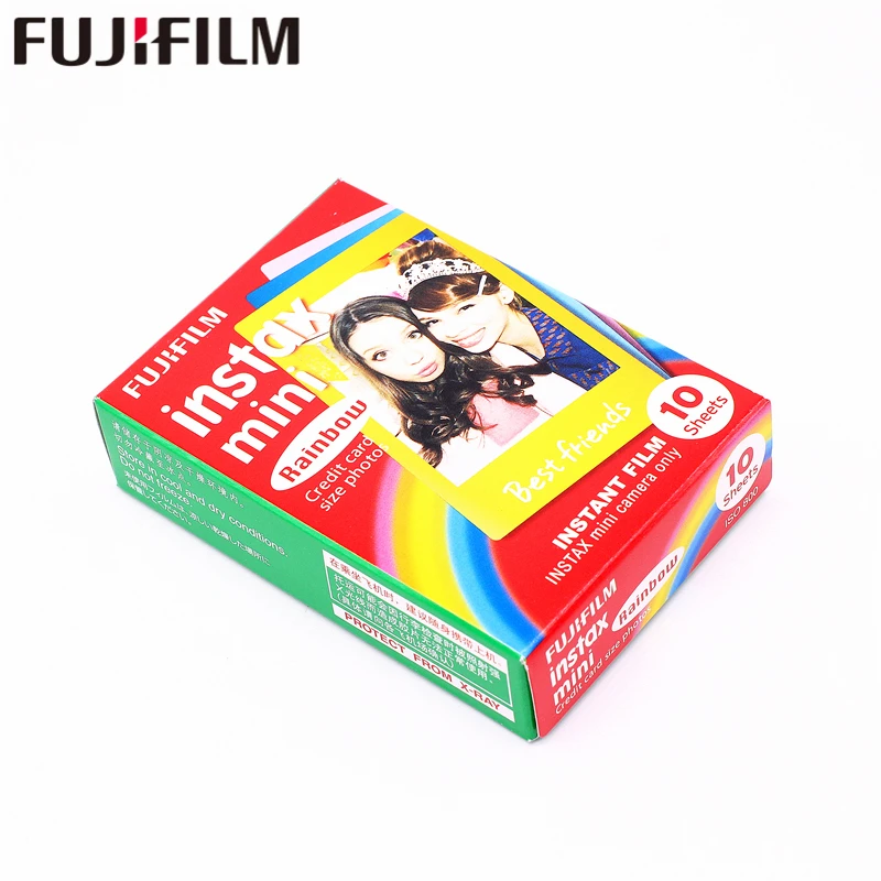 Fujifilm 10 листов Instax Мини Радуга мгновенная пленка фотобумага для Instax Mini 8 7 s 25 50 s 90 9 SP-1 SP-2 камеры