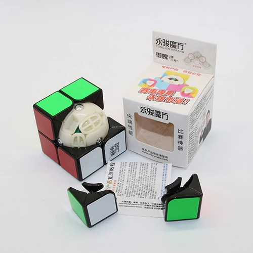 Yongjun YJ Yupo 2x2x2 профессиональный магический куб соревнования скорость головоломка Кубики Игрушки Классические обучения и образования для детей - Цвет: Черный