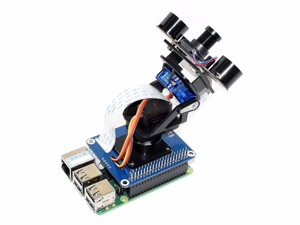 Pan-Tilt шляпа Raspberry Pi два градуса свободы PTZ Плата расширения на бортовой PCA9685/TSL2581 модуль датчика окружающего света