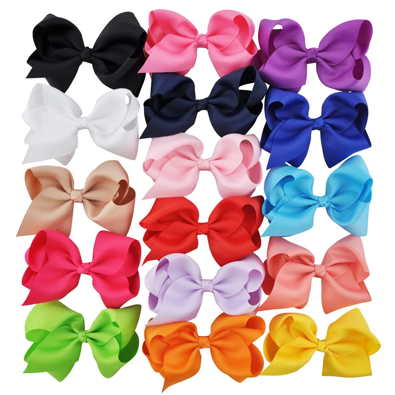 12 pcs lot elegant flower lace hairpins hair bows for younger kids newborn girl ribbon bowknot hair clips headwear 16Pcs/Lot 4.7