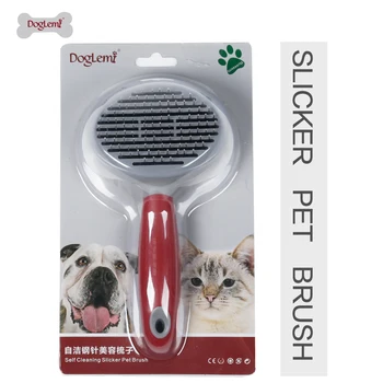 

Pet Grooming Brush Self Cleaning Slicker Brush for dogs and cats