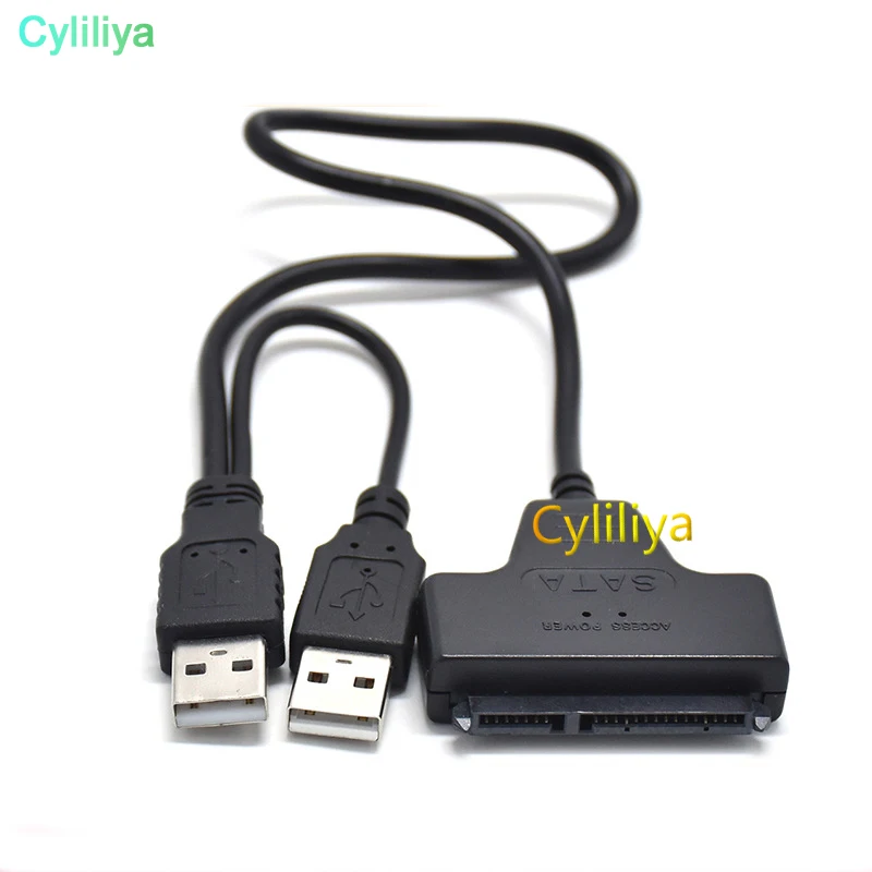 DHL ИЛИ EMS 100 шт. USB 2 0 для SATA 7 + 15 Pin 22 Кабель адаптер 5 &quotHDD жесткого диска кабель