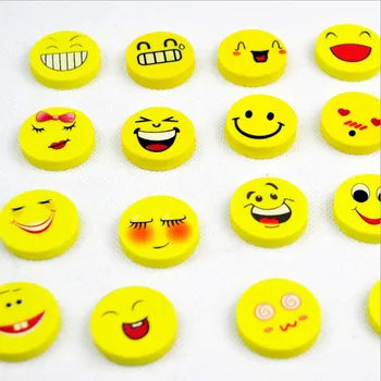 

120pcs/lot CuteSmile Face Cartoon Rubber Eraser For Kids Funny Students' gift Student Stationery