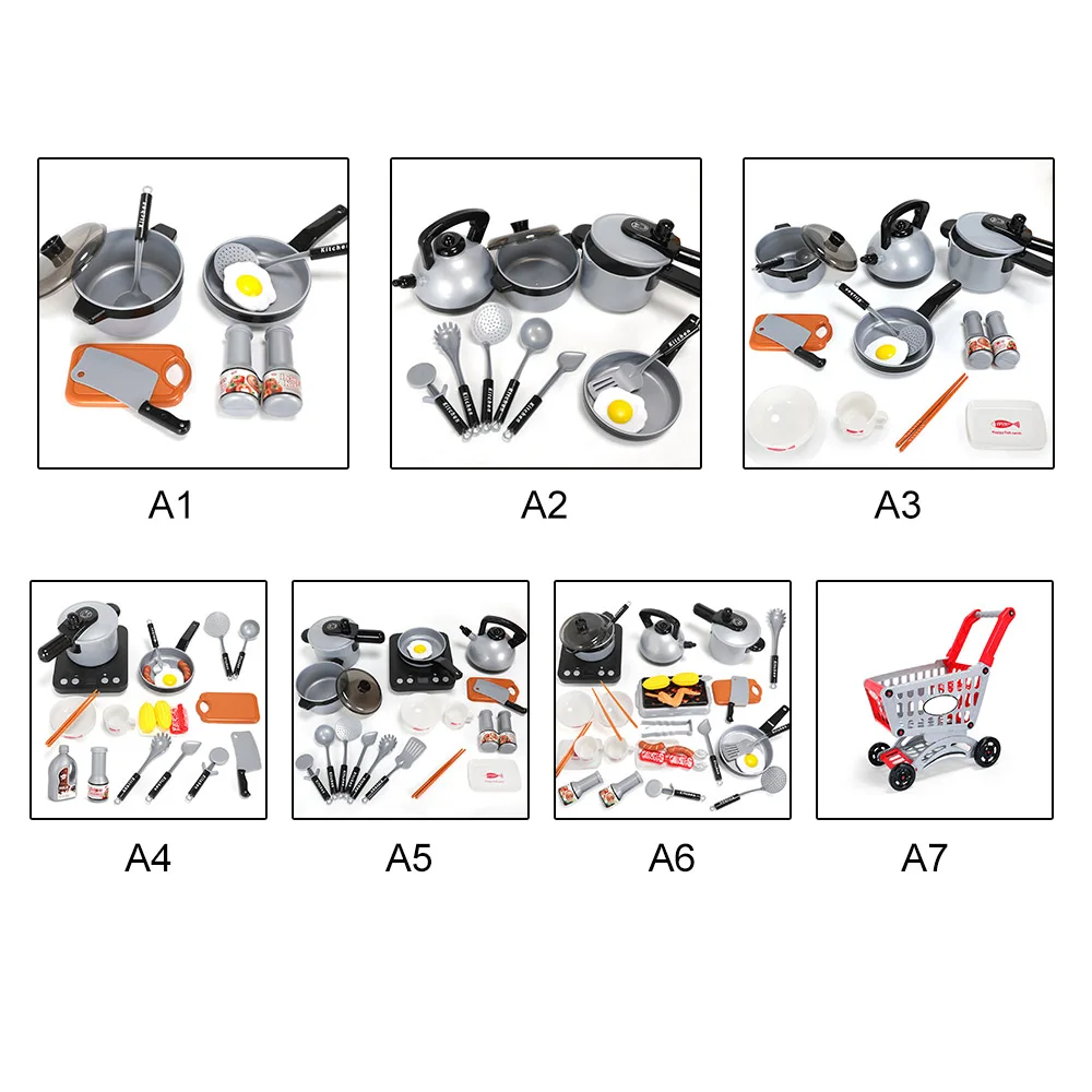 Кухонные пластиковые ролевые игры, набор для приготовления пищи, набор забавных игрушек для малышей, набор Горшков и сковородок, обучающая игрушка