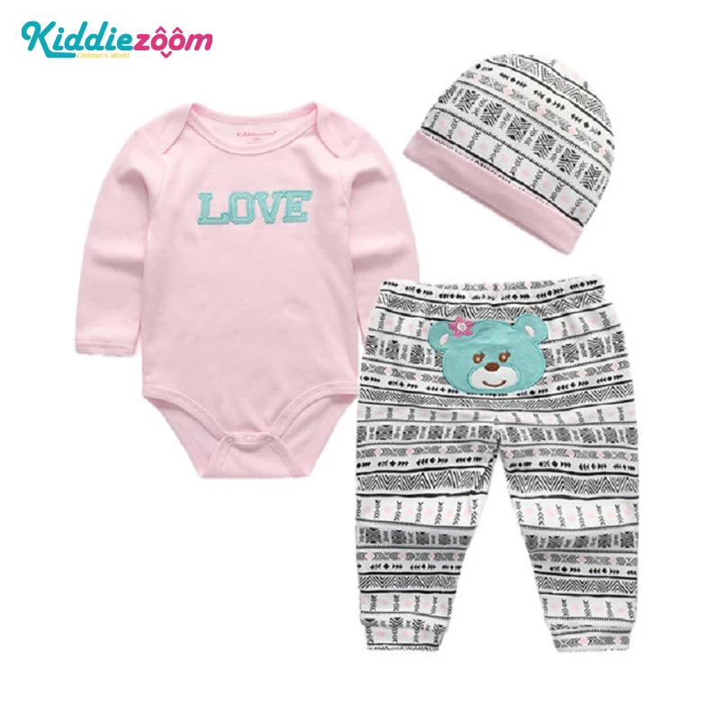 Комплекты одежды для маленьких мальчиков милый комплект одежды для новорожденных девочек, хлопковая одежда для малышей, Шапочка+ боди+ носки, комбинезоны, одежда для маленьких девочек