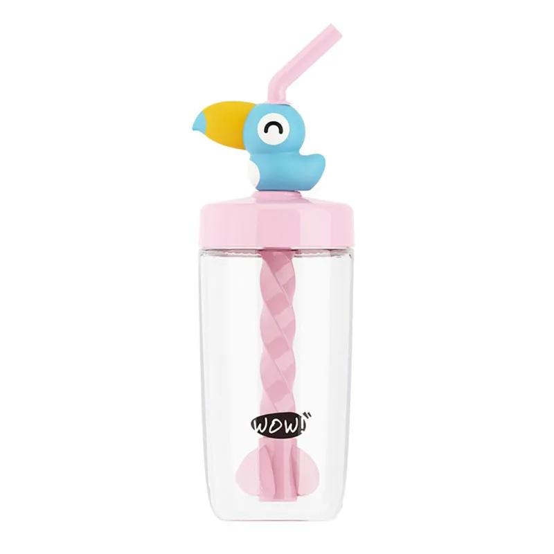 

Baby Cup Infant Newborn Bottle Children Learn Feeding Drinking Handle Bottle Kids Straw Juice Water Bottles