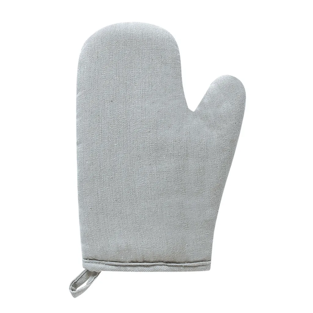 1 шт. хлопчатобумажная печь Перчатка термостойкая рукавица кухня приготовления рукавица и прихват для микроволновой печи изолированные Нескользящие Утепленные перчатки# W - Цвет: Серый
