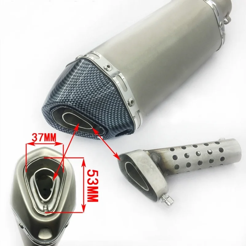 

Universal Stainless Steel DB Killer Modified Motorcycle Tail Exhaust Pipe Sound Silp on Reduce noise For 38-51mm Silencer System