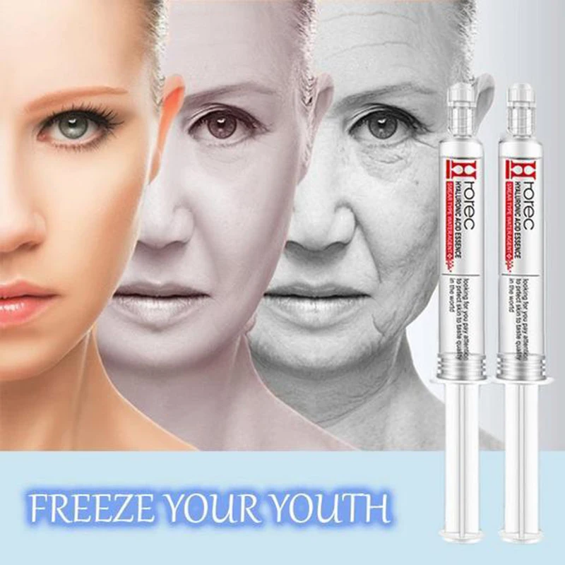 2 PCS Hyaluronic Acid Collagen Essence Face Serum Liquid Tights Anti