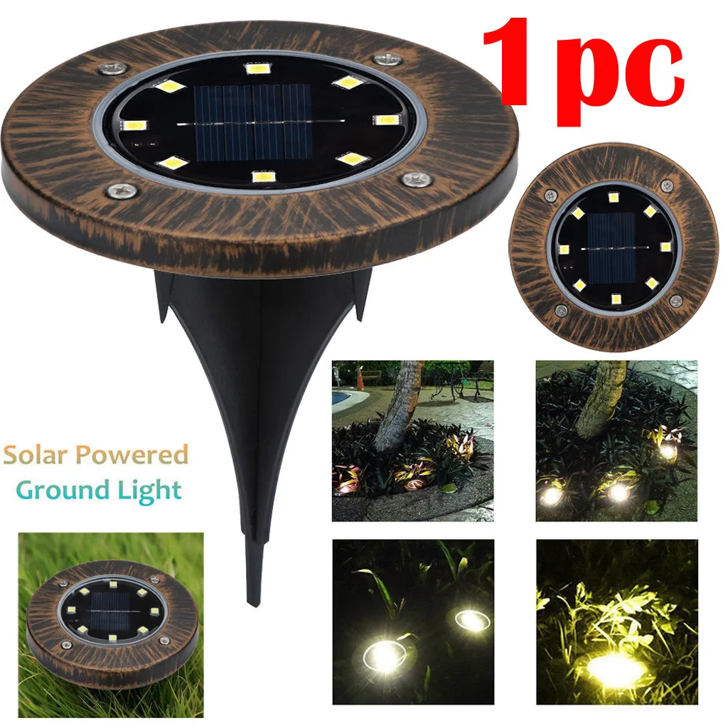 1 шт. Горячая Солнечный светодиодный Открытый Путь Свет точечная лампа для двора, сада, газона пейзаж Водонепроницаемый Terrasse