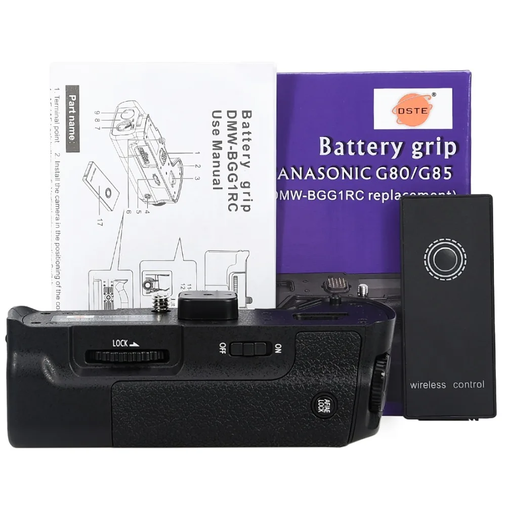 DSTE Pro DMW BGG1 Vertical Battery Grip for Panasonic LUMIX DMC G80 G85 DSLR Cameras Equiped