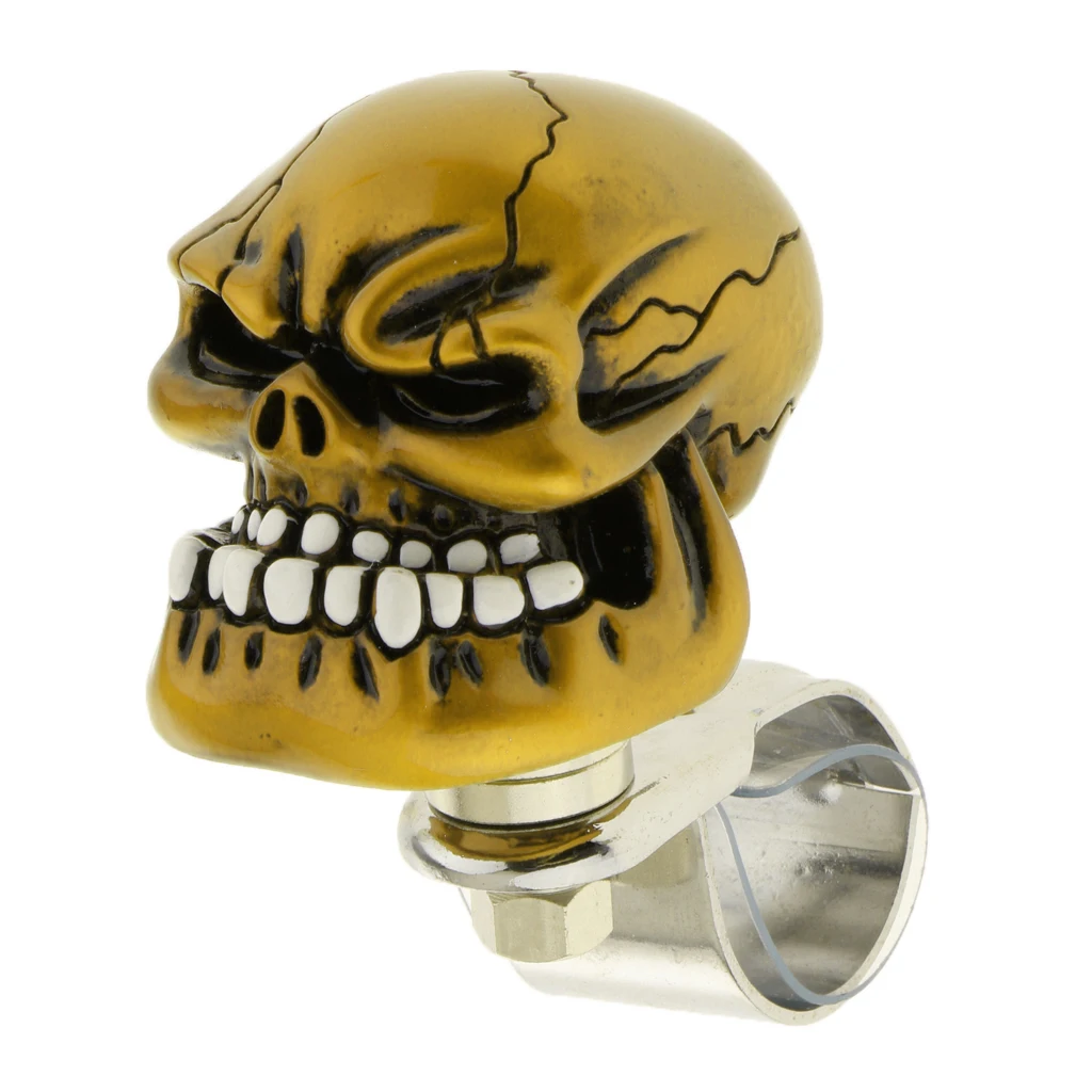 Car Steering Wheel Spinner Knob Power Handle Ball Hand Control Ball Booster Wheel Strengthener Removable Ball Skull Cool Style