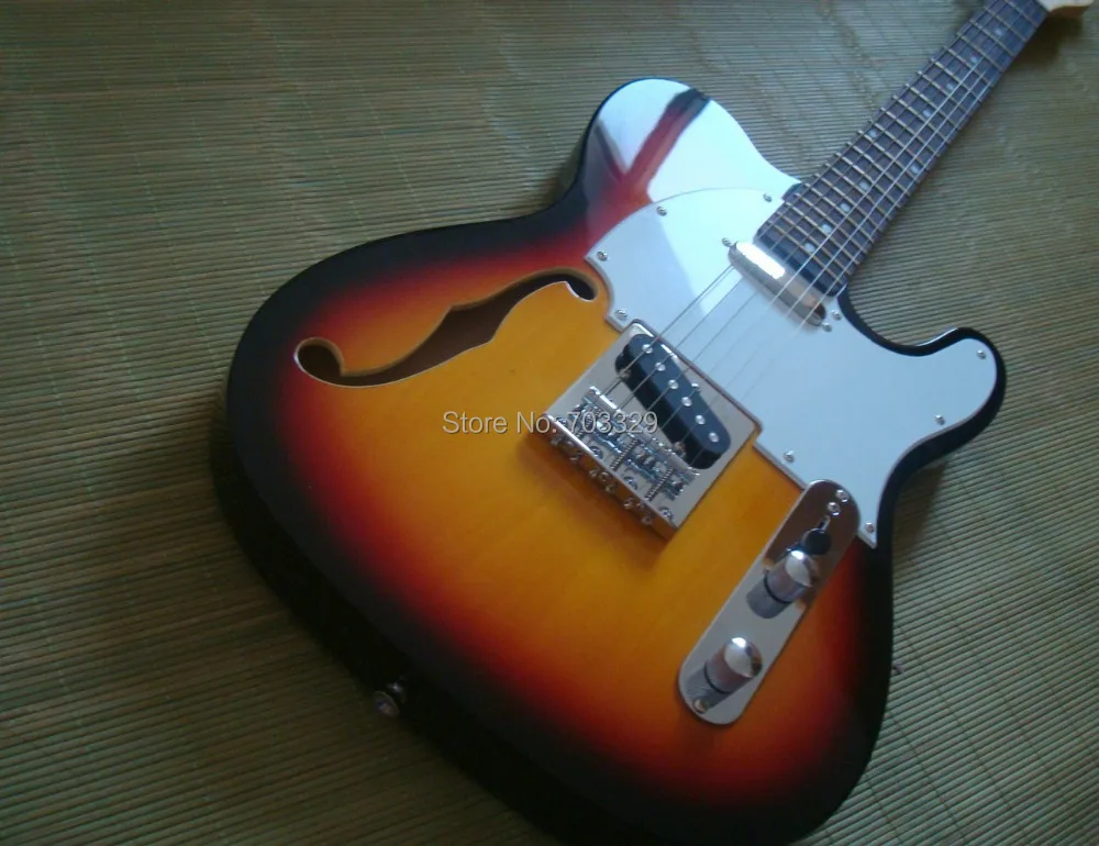 

FREE SHIPPING new VINTAGE electric guitar hollow body WHOLESALE roswood fretboard nickle for beginer
