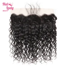 Halo Lady beauty предварительно выщипанные волнистые волосы на кружеве с естественной линией волос бразильские человеческие волосы 13x4 Фронтальная застежка не Реми