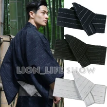 Японское мужское кимоно юката жесткая каку Obi пояс легкий Кай но Кути мусуби