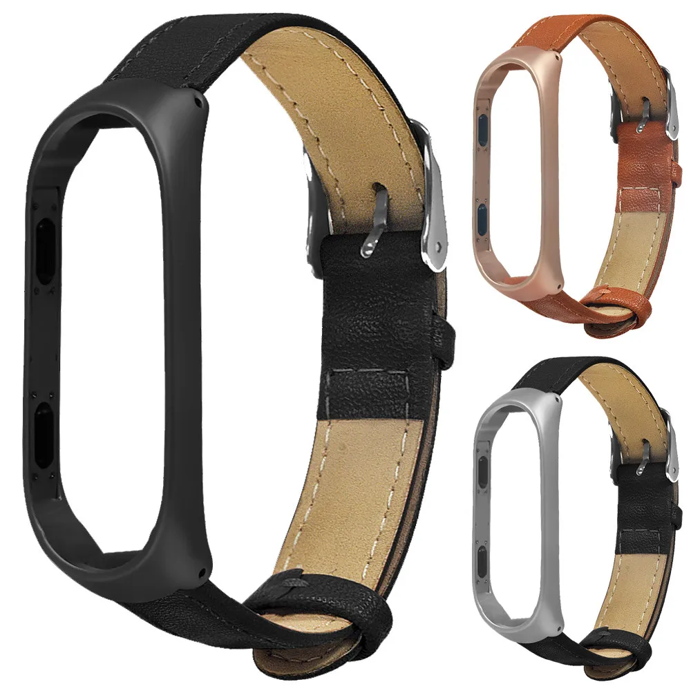 

Watchband Leather Watch Strap For Xiaomi Miband 3 Business Lightweight Smart Wrist Watch Band Strap For Xiaomi Miband 3