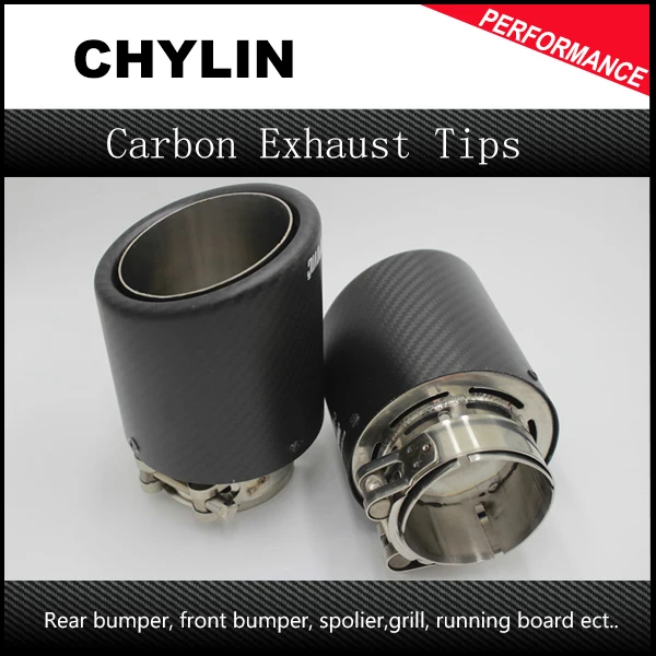 

2pcs ID:57mm OD:101mm Carbon Fiber Racing Universal Car Exhaust Tip Muffler End Pipe TailPipe Tip Custom Made Exhaust Available