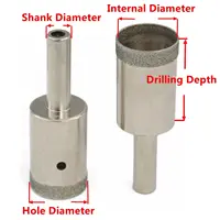 3 pièces, forets à trous diamantés super fins de 10 à 40 mm, outil lapidaire pour pierres précieuses, bijoux, verre, coupe de précision à faible gaspillage 2