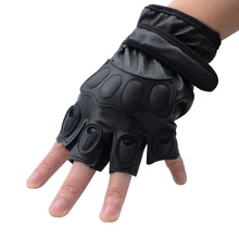 Мужские мягкие дышащие кожаные перчатки с полупальцами, тактическая одежда для работы, спорта на открытом воздухе, велоспорта, пешего туризма, защита рук, guantes