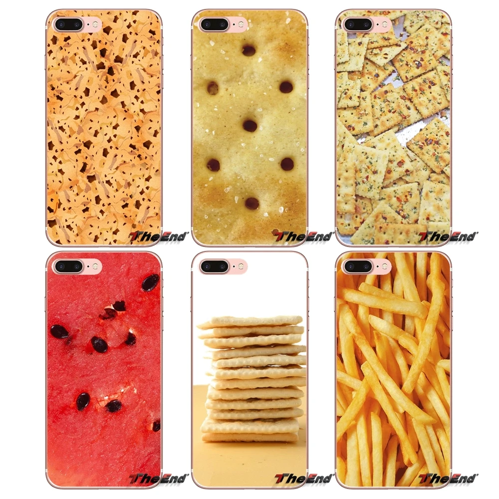 

For Xiaomi Mi6 Mi 6 A1 Max Mix 2 5X 6X Redmi Note 5 5A 4X 4A A4 4 Plus Pro Food Biscuits meat fish salmon Soft TPU Case