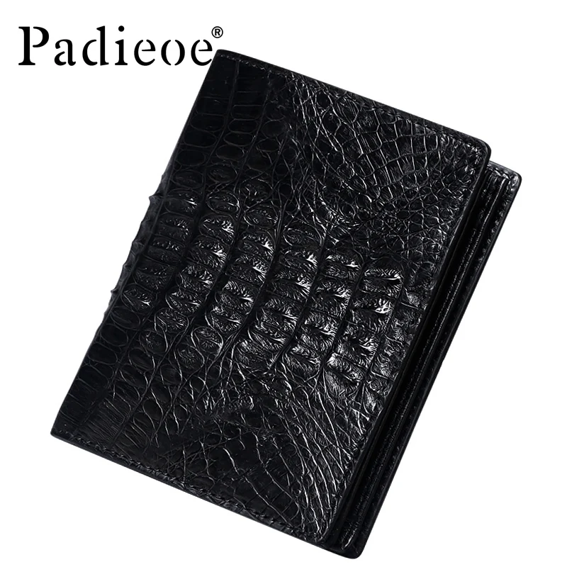 

Padieoe Luxury Crocodile Skin Wallet Short Wallet Business Mens Clutches Fashion Wallet Men Luxury Brand Leather Designer Wallet