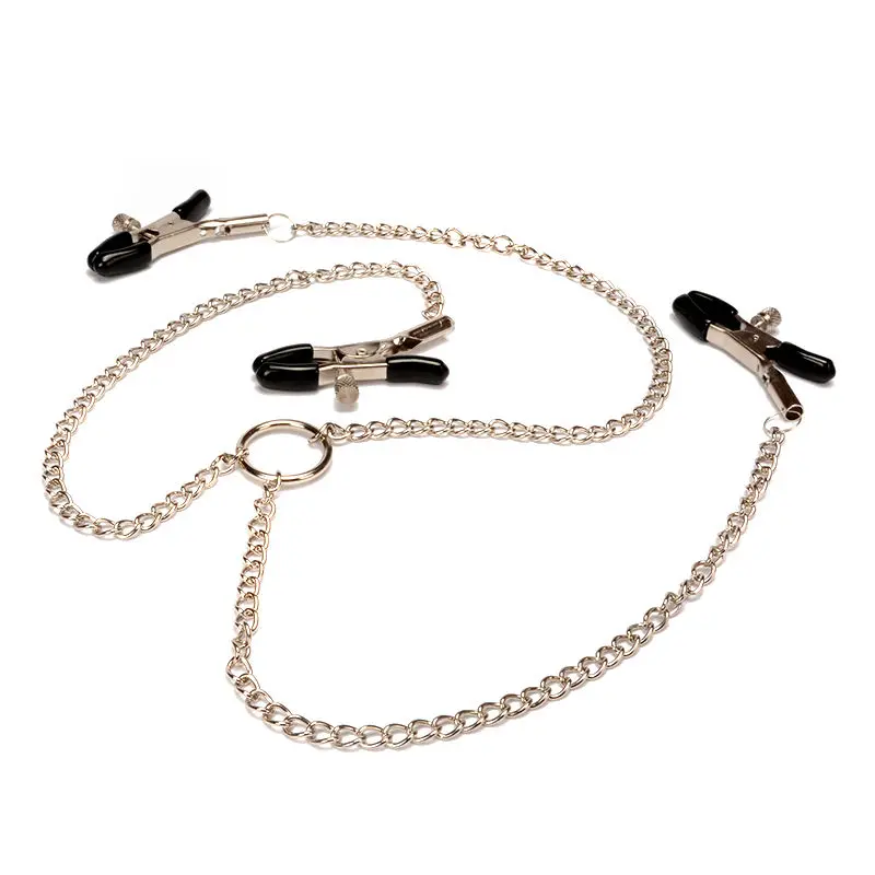 Woman Sexy Nipple Clamps Labia Breast Nipple Clamps With Chain Clips Slave Bdsm Fetish Erotic Toys Sex Tool For Sale Adult Game