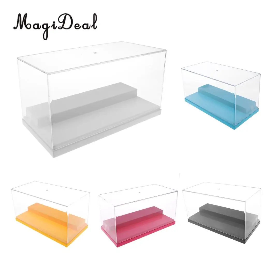 

Clear Acrylic Display Show Case Box 2 Step Perspex Dustproof Protection for Figures Diecast Vehicle Model Figurine Collection