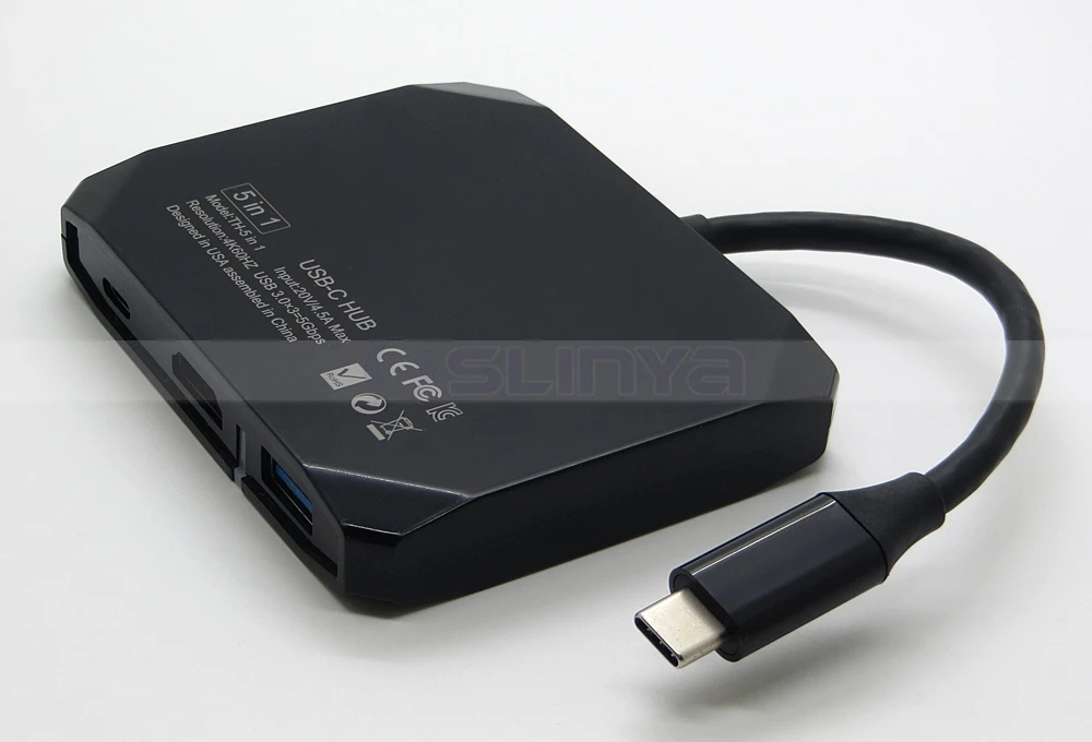 5 в 1 USB-C USB 3,1 Тип C концентратор HDMI 4 K x 2 K с 3 портами(стандарт 3,0 Тип C зарядка PD адаптер для MacBook samsung S8
