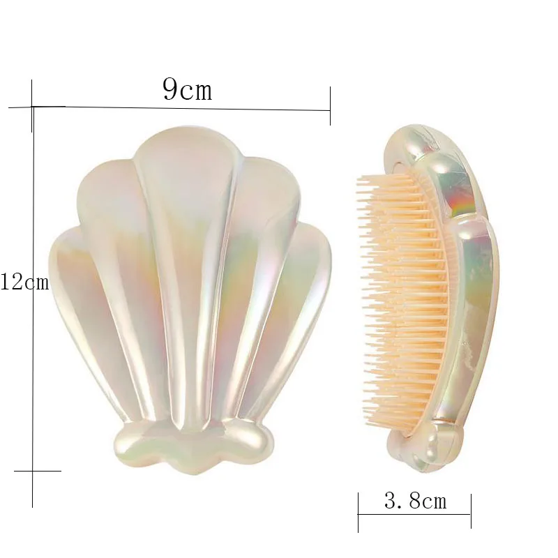 Креативная разноцветная ракушка расческа новая анти-связанные в узел волосы расческа портативный гребешок для девочки