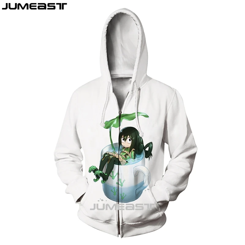 Jumeast бренд для мужчин/для женщин 3D печатных мультфильм аниме мой герой Академии куртка с длинными рукавами спортивный пуловер Модные Толстовки на молни - Цвет: 14