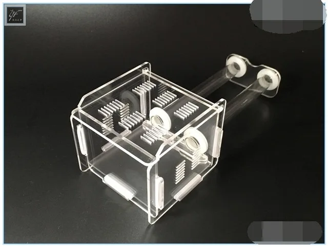 

2 Glass Tubes Ants Workshop Ant Nest Acrylic Farm Ecological Ants Castle City Insect Cages Students Scientific Class Device Toy