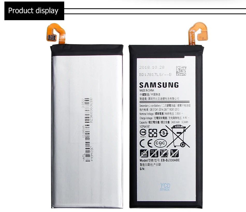 Samsung телефон батарея EB-BJ330ABE 2400 мАч для samsung Galaxy J3 SM-J330 J3300 SM-J3300 замена батареи