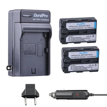 

2pc DuraPro NP-FM500H NP FM500H Rechargeable Camera Battery + Car Charger + EU Plug For Sony A57 A65 A77 A99 A350 A550 A580 A900