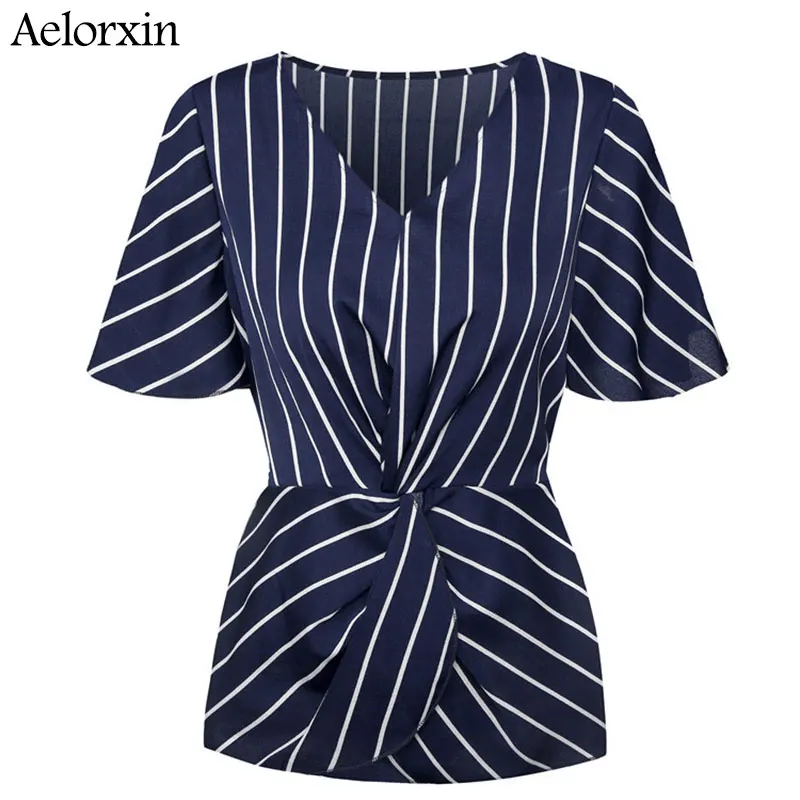 Blusas mujer de moda 2019 Свободный Тонкий v образный вырез рукав летучая мышь плюс размер