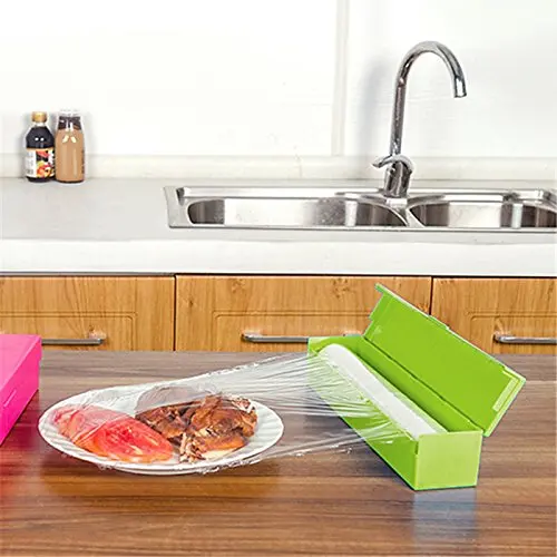 

Cling Film Cutter, House Kitchen Plastic Wrap Cutter Preservative Film Cutter Stainless Steel Blade