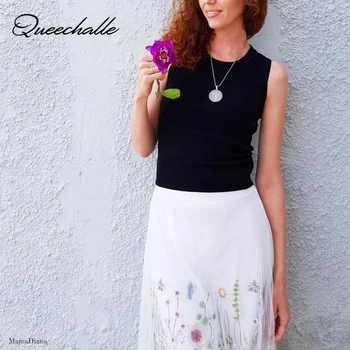 

Queechalle M - XXL Lady's Sweater Autumn O Neck Sleeveless Knitted Pullover Female Solid Casual Slim Tops Women's Pullovers