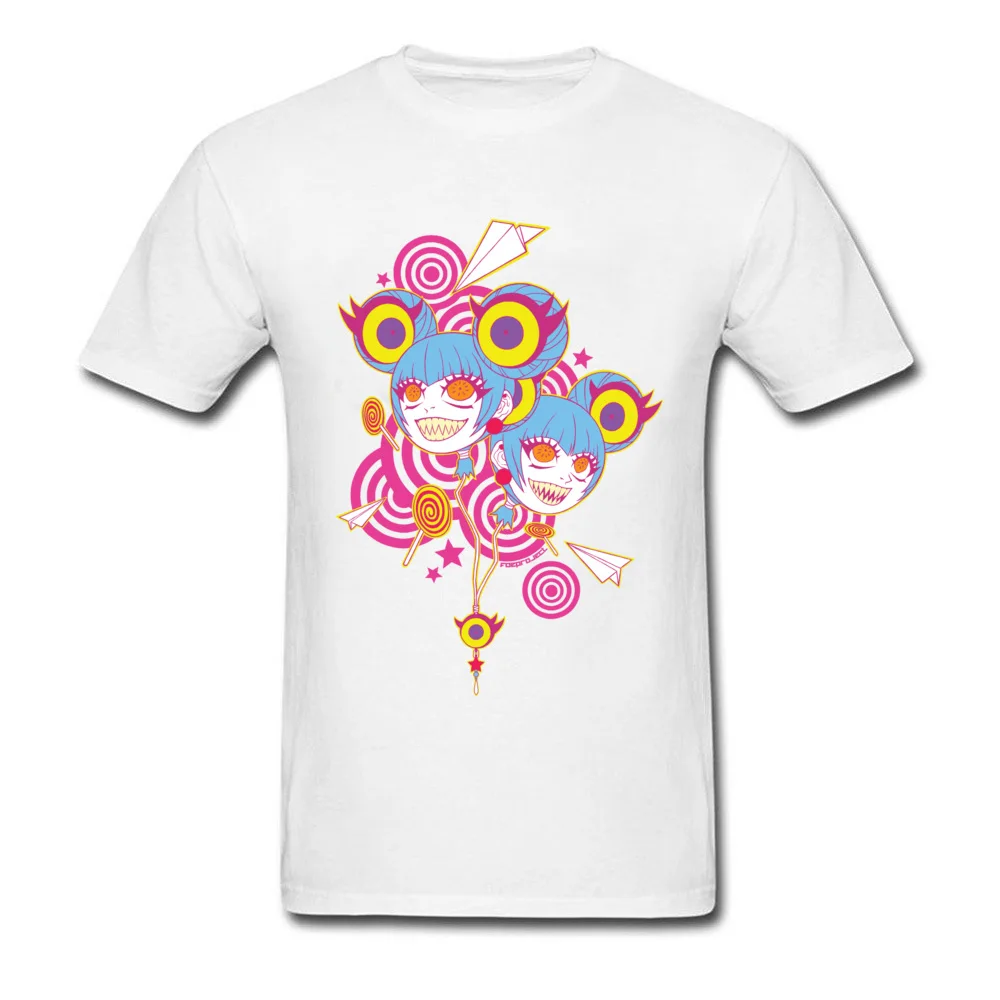 100% Cotton Men's Short Sleeve Kawaii Karnival T Shirts Europe Tees 2018 Discount Design Crewneck Tops T Shirt Kawaii Karnival white