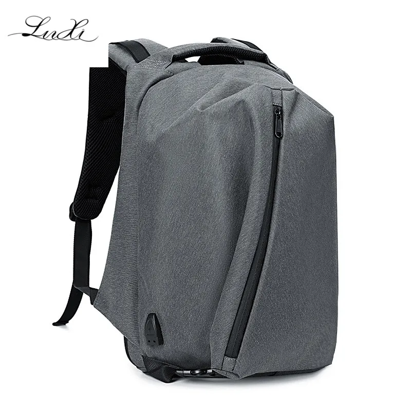

Fashion Men's Folding Duplex Outdoor Travel Backpack Oxford Waterproof Schoolbag USB Charging Multifunctional Laptop Bag