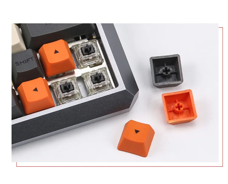 Carbon 64 раскладка Dye-sub keycaps OEM профиль включает 1,75 shift fit GK64 механическая клавиатура