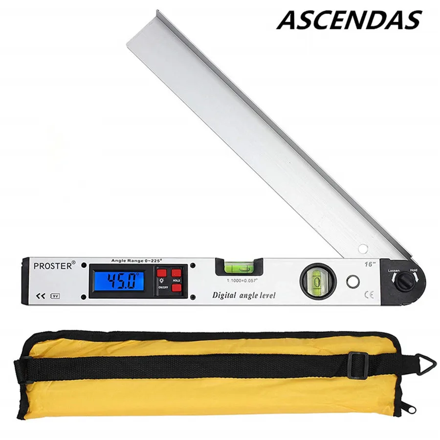  Digital Angle Finder Gauge 0-225 Degree Digital Inclinometer Protractor Angle Finder for Vertical H