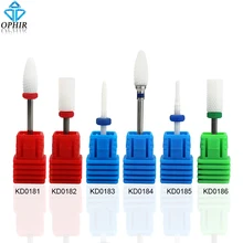 OPHIR Pro, керамические сверла для ногтей, пилочки для ногтей, маникюрные аксессуары для педикюра, шлифовальная полировальная головка, инструменты для маникюра, салона, kd018