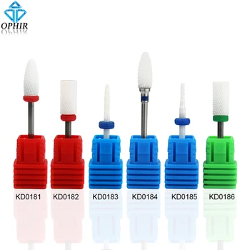 

OPHIR Pro Ceramic Nail Drill Bits Nail Files Manicure Pedicure Accessories Grinding Polishing Head Nail Art Salon Tool_KD018