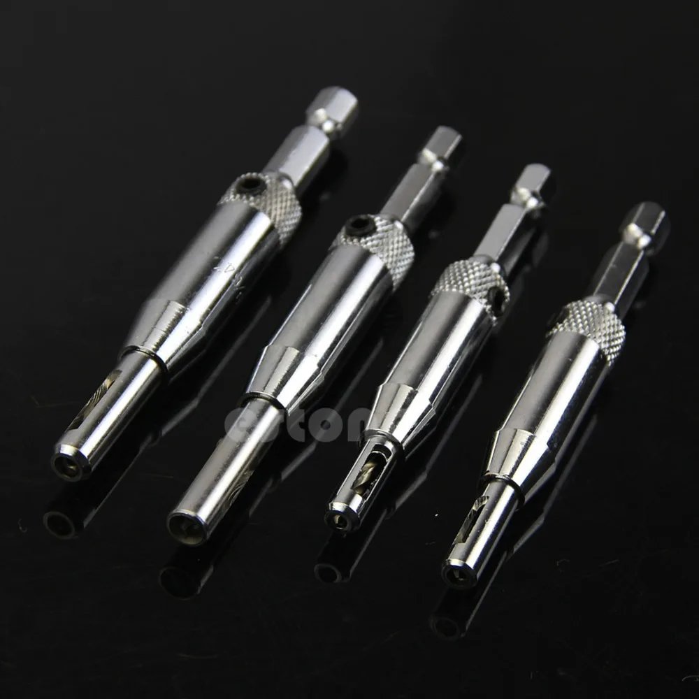 4x HSS Self Centering Hinge Drill Bits Set Door Cabinet 5/64&quot 7/64&quot 9/64&quot 11/64&quot|Сверла| |
