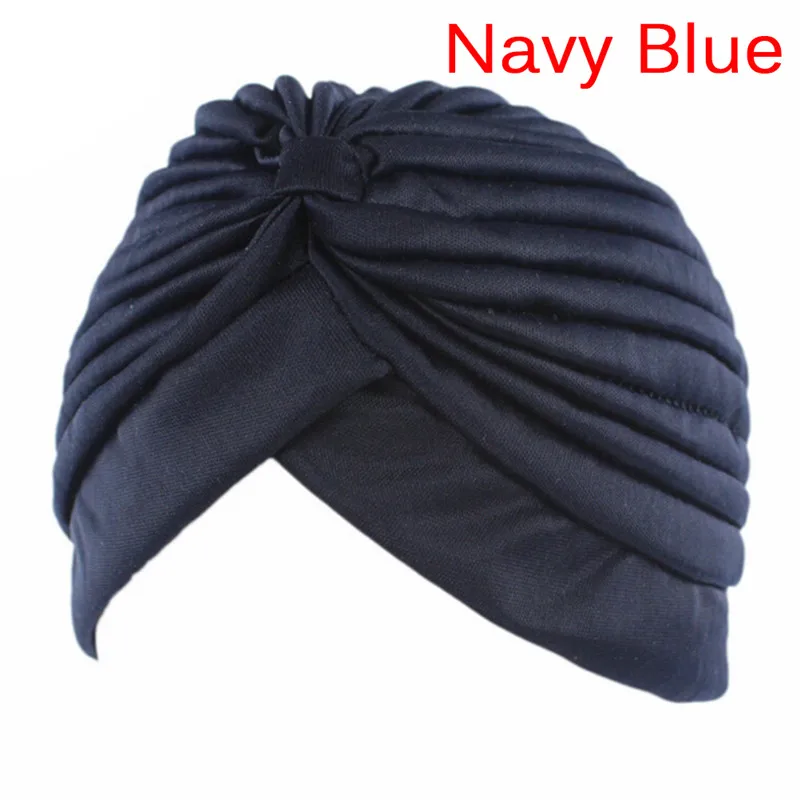 Women Elastic Stretchy Beanies Hat Bandanas Big Satin Bonnet Hijab Cap Hat For Musleim Womens Solid Color Muslim Turban Cap 1PCS - Цвет: as shown